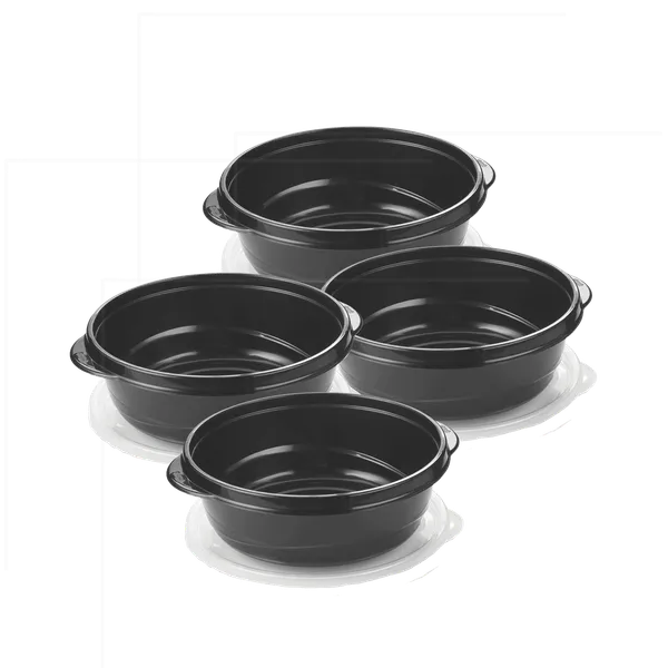 Set de Envases 8 Piezas Takealongs Rubbermaid (Negro 1.182 ml)
